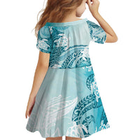 Polynesia Turtle Family Matching Off Shoulder Maxi Dress and Hawaiian Shirt Watercolor Abstract Style