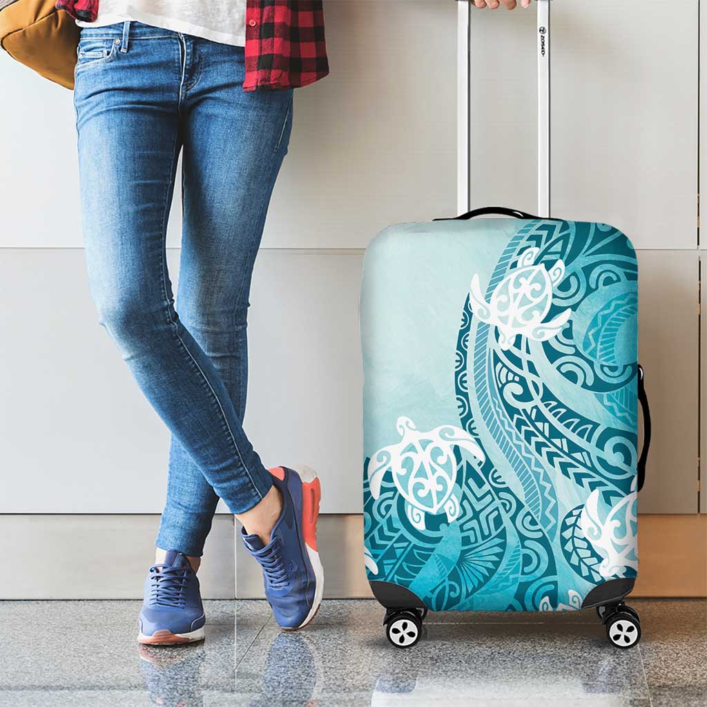 Polynesia Turtle Luggage Cover Watercolor Abstract Style LT7 - Polynesian Pride