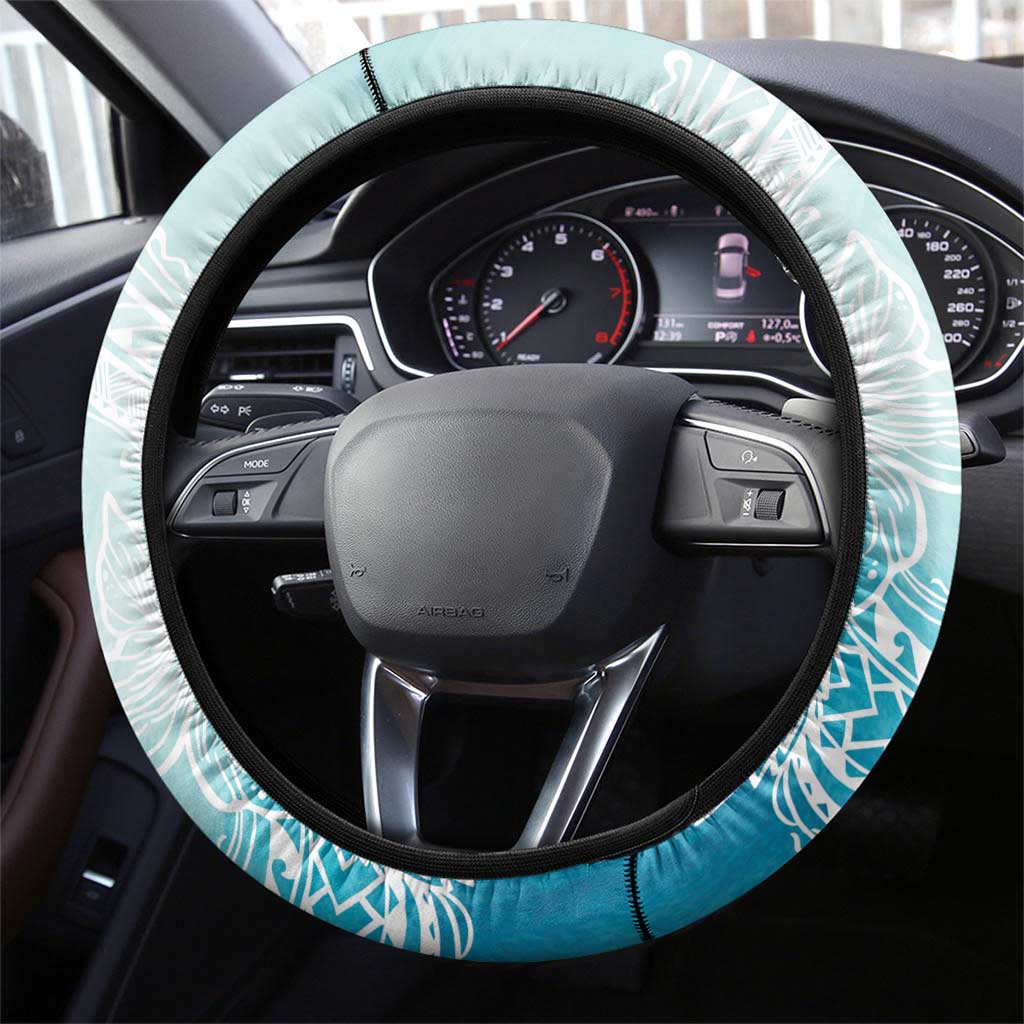 Polynesia Turtle Steering Wheel Cover Watercolor Abstract Style LT7 - Polynesian Pride