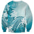 Polynesia Turtle Sweatshirt Watercolor Abstract Style