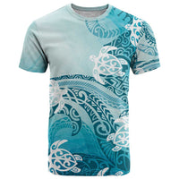 Polynesia Turtle T Shirt Watercolor Abstract Style