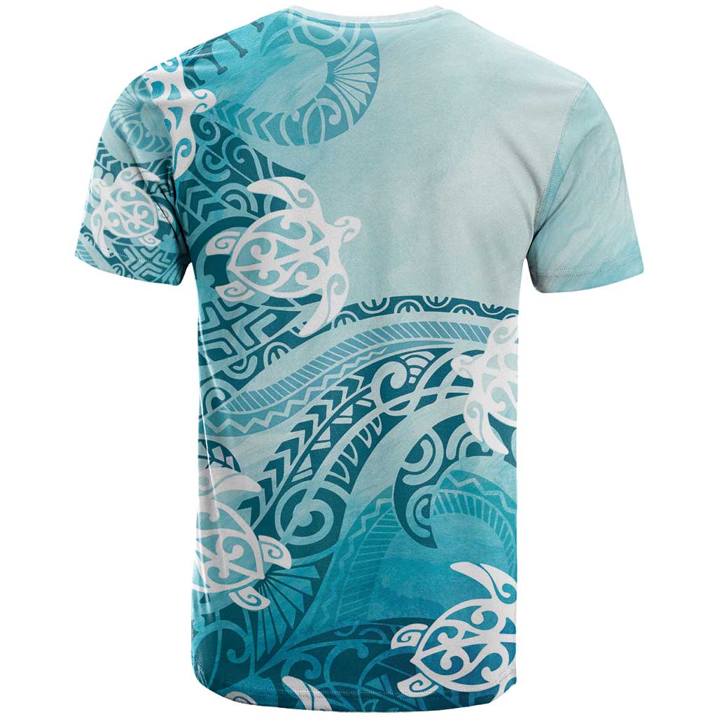 Polynesia Turtle T Shirt Watercolor Abstract Style