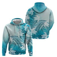 Polynesia Turtle Zip Hoodie Watercolor Abstract Style LT7 - Polynesian Pride