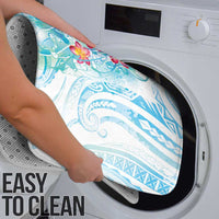 Sea Blue Polynesian Jellyfish Bathroom Set Watercolor Glows - Polynesian Pride