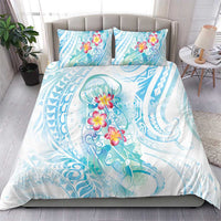 Sea Blue Polynesian Jellyfish Bedding Set Watercolor Glows - Polynesian Pride