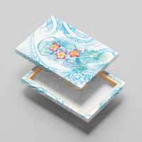 Sea Blue Polynesian Jellyfish Canvas Wall Art Watercolor Glows - Polynesian Pride