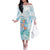 Sea Blue Polynesian Jellyfish Family Matching Off The Shoulder Long Sleeve Dress and Hawaiian Shirt Watercolor Glows - Polynesian Pride
