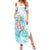 Sea Blue Polynesian Jellyfish Family Matching Summer Maxi Dress and Hawaiian Shirt Watercolor Glows - Polynesian Pride