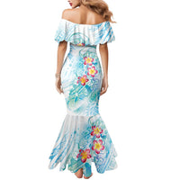 Sea Blue Polynesian Jellyfish Mermaid Dress Watercolor Glows - Polynesian Pride