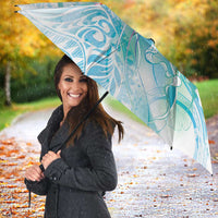 Sea Blue Polynesian Jellyfish Umbrella Watercolor Glows - Polynesian Pride