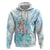 Sea Blue Polynesian Jellyfish Zip Hoodie Watercolor Glows - Polynesian Pride