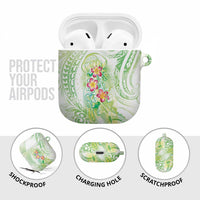 Summer Green Polynesian Jellyfish AirPods Case Watercolor Glows - Polynesian Pride