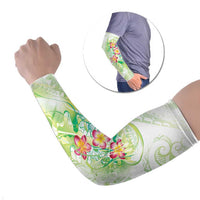 Summer Green Polynesian Jellyfish Arm Sleeves Watercolor Glows - Polynesian Pride
