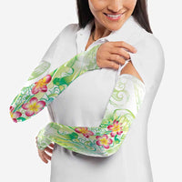 Summer Green Polynesian Jellyfish Arm Sleeves Watercolor Glows - Polynesian Pride