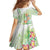 Summer Green Polynesian Jellyfish Family Matching Long Sleeve Bodycon Dress and Hawaiian Shirt Watercolor Glows - Polynesian Pride