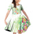 Summer Green Polynesian Jellyfish Family Matching Off Shoulder Short Dress and Hawaiian Shirt Watercolor Glows - Polynesian Pride