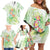 Summer Green Polynesian Jellyfish Family Matching Off Shoulder Short Dress and Hawaiian Shirt Watercolor Glows - Polynesian Pride