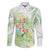 Summer Green Polynesian Jellyfish Family Matching Off Shoulder Short Dress and Hawaiian Shirt Watercolor Glows - Polynesian Pride