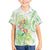Summer Green Polynesian Jellyfish Family Matching Off Shoulder Short Dress and Hawaiian Shirt Watercolor Glows - Polynesian Pride