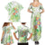Summer Green Polynesian Jellyfish Family Matching Summer Maxi Dress and Hawaiian Shirt Watercolor Glows - Polynesian Pride
