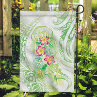 Summer Green Polynesian Jellyfish Garden Flag Watercolor Glows LT7 Garden Flag Light Green - Polynesian Pride