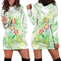 Summer Green Polynesian Jellyfish Hoodie Dress Watercolor Glows - Polynesian Pride