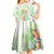 Summer Green Polynesian Jellyfish Kid Short Sleeve Dress Watercolor Glows - Polynesian Pride