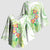 Summer Green Polynesian Jellyfish Kimono Sleeve Blouse Watercolor Glows - Polynesian Pride