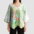 Summer Green Polynesian Jellyfish Kimono Sleeve Blouse Watercolor Glows - Polynesian Pride