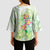 Summer Green Polynesian Jellyfish Kimono Sleeve Blouse Watercolor Glows - Polynesian Pride