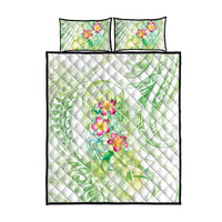 Summer Green Polynesian Jellyfish Quilt Bed Set Watercolor Glows LT7 - Polynesian Pride