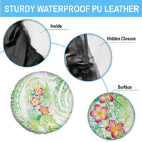 Summer Green Polynesian Jellyfish Spare Tire Cover Watercolor Glows LT7 - Polynesian Pride