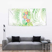 Summer Green Polynesian Jellyfish Tapestry Watercolor Glows - Polynesian Pride
