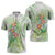 Summer Green Polynesian Jellyfish Zipper Polo Shirt Watercolor Glows - Polynesian Pride
