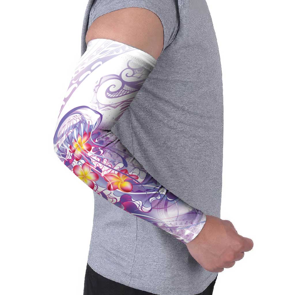 Lavender Polynesian Jellyfish Arm Sleeves Watercolor Glows - Polynesian Pride