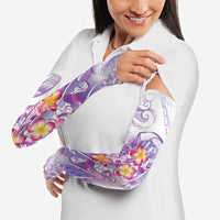 Lavender Polynesian Jellyfish Arm Sleeves Watercolor Glows - Polynesian Pride