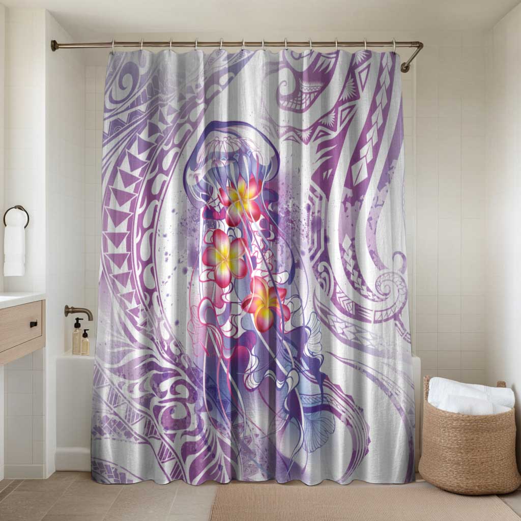 Lavender Polynesian Jellyfish Bathroom Set Watercolor Glows - Polynesian Pride