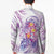 Lavender Polynesian Jellyfish Blazer Watercolor Glows - Polynesian Pride