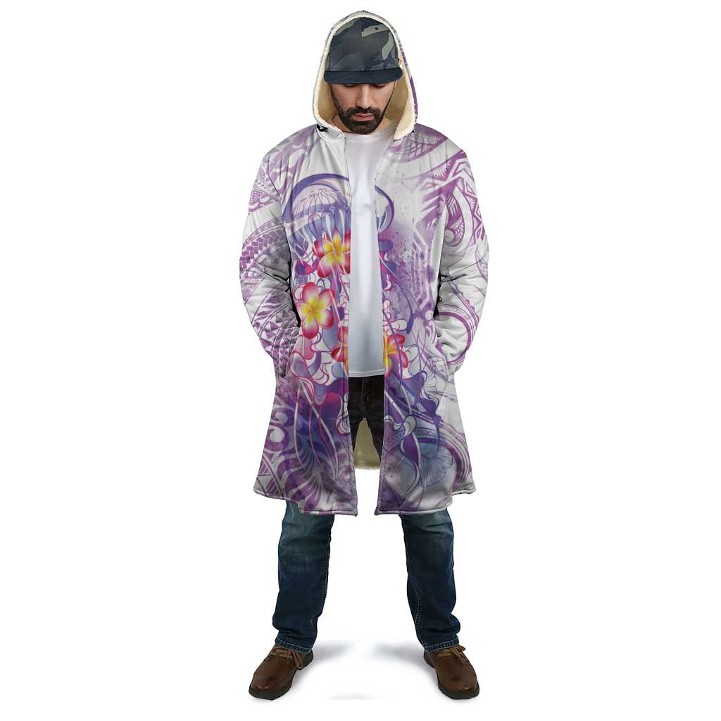 Lavender Polynesian Jellyfish Cloak Watercolor Glows - Polynesian Pride