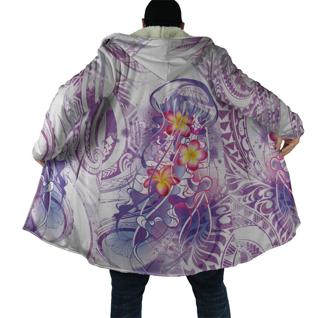 Lavender Polynesian Jellyfish Cloak Watercolor Glows - Polynesian Pride