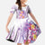 Lavender Polynesian Jellyfish Family Matching Mermaid Dress and Hawaiian Shirt Watercolor Glows - Polynesian Pride
