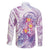 Lavender Polynesian Jellyfish Family Matching Mermaid Dress and Hawaiian Shirt Watercolor Glows - Polynesian Pride