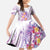 Lavender Polynesian Jellyfish Family Matching Puletasi and Hawaiian Shirt Watercolor Glows - Polynesian Pride