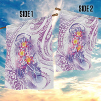 Lavender Polynesian Jellyfish Garden Flag Watercolor Glows LT7 - Polynesian Pride