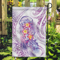 Lavender Polynesian Jellyfish Garden Flag Watercolor Glows LT7 Garden Flag Lavender - Polynesian Pride