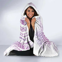 Lavender Polynesian Jellyfish Hooded Blanket Watercolor Glows - Polynesian Pride