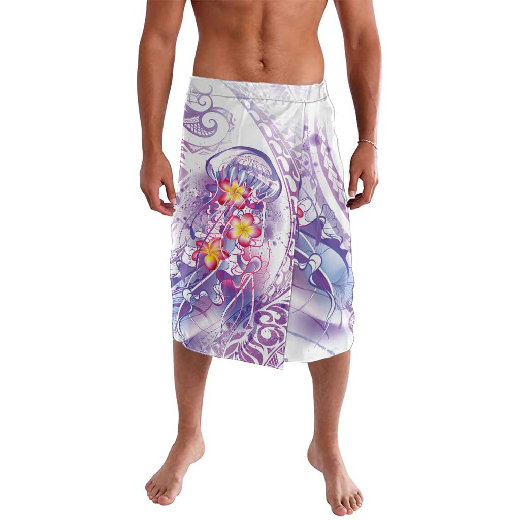 Lavender Polynesian Jellyfish Lavalava Watercolor Glows - Polynesian Pride