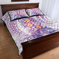 Lavender Polynesian Jellyfish Quilt Bed Set Watercolor Glows LT7 - Polynesian Pride