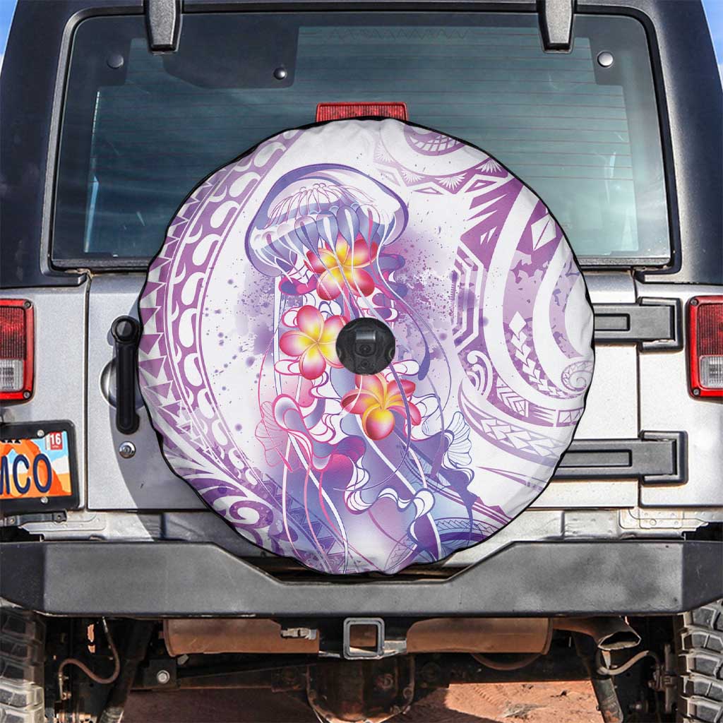 Lavender Polynesian Jellyfish Spare Tire Cover Watercolor Glows LT7 Lavender - Polynesian Pride