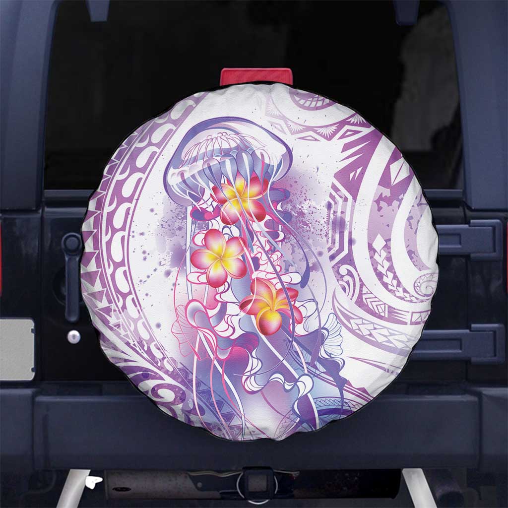 Lavender Polynesian Jellyfish Spare Tire Cover Watercolor Glows LT7 No hole Lavender - Polynesian Pride
